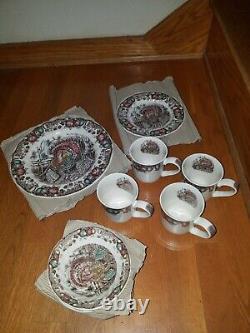 Johnson Brothers His Majesty Turkey Dinnerware 16 pieces, New in Box