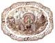 Johnson Brothers His Majesty Turkey Platter Thanksgiving England 20 X 16 Inches