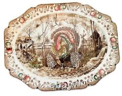 Johnson Brothers His Majesty Turkey Platter Thanksgiving England 20 x 16 Inches