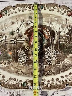 Johnson Brothers His Majesty Turkey Platter Thanksgiving Made England Large 20