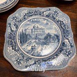 Johnson Brothers Historic America Blue 29-Piece Vintage Dinnerware Lot