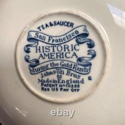 Johnson Brothers Historic America Blue 29-Piece Vintage Dinnerware Lot