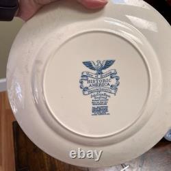 Johnson Brothers Historic America Blue 29-Piece Vintage Dinnerware Lot