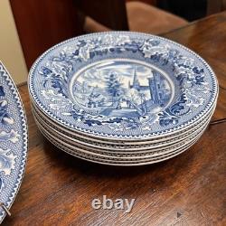 Johnson Brothers Historic America Blue 29-Piece Vintage Dinnerware Lot