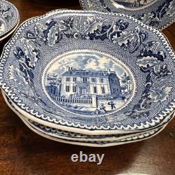 Johnson Brothers Historic America Blue 29-Piece Vintage Dinnerware Lot