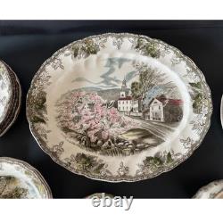 Johnson Brothers Historic America Dinnerware Plates, Bowls, Gravy Boats, cups