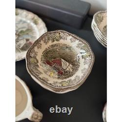 Johnson Brothers Historic America Dinnerware Plates, Bowls, Gravy Boats, cups