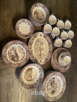 Johnson Brothers Historic America II 53 piece Dinner Set Great Condition