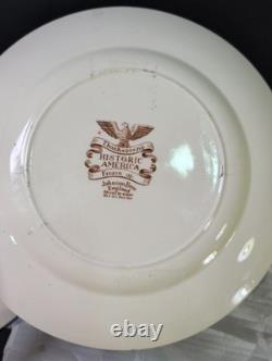 Johnson Brothers Historic America Thanksgiving FROZEN UP 10.5 Dinner Plates (6)
