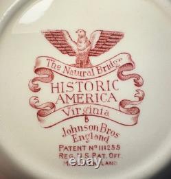 Johnson Brothers Historic America Twelve 5 3/4 Fruit Bowls Exc Cond Free Ship