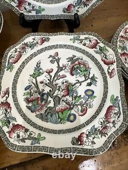 Johnson Brothers Indian Tree Green Key/Cream Dish Set of 19