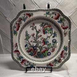 Johnson Brothers Indian Tree Square Ceramic Dinner Plate Floral England