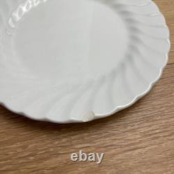 Johnson Brothers Ironstone White Swirl Dinnerware Set 14pc Made in England AS IS