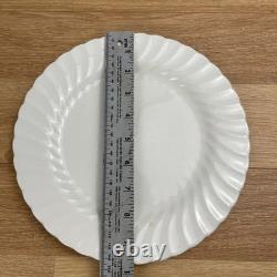 Johnson Brothers Ironstone White Swirl Dinnerware Set 14pc Made in England AS IS