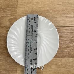 Johnson Brothers Ironstone White Swirl Dinnerware Set 14pc Made in England AS IS