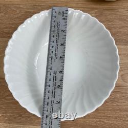 Johnson Brothers Ironstone White Swirl Dinnerware Set 14pc Made in England AS IS