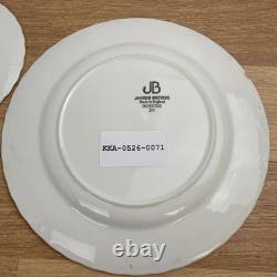 Johnson Brothers Ironstone White Swirl Dinnerware Set 14pc Made in England AS IS