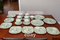 Johnson Brothers Liberty Green Tiffany & Co China Ironstone 23 Piece Set Vintage