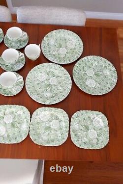 Johnson Brothers Liberty Green Tiffany & Co China Ironstone 23 Piece Set Vintage