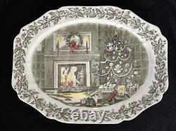 Johnson Brothers Merry Christmas 20 Platter A Genuine Hand Engraving