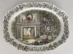 Johnson Brothers Merry Christmas 20 Platter A Genuine Hand Engraving
