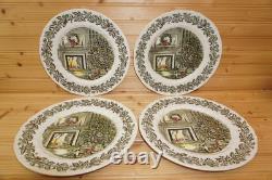 Johnson Brothers Merry Christmas (4) Dinner Plates, 10 1/2 (Lot A) (G80)