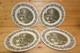 Johnson Brothers Merry Christmas (4) Dinner Plates, 10 1/2 (lot A) (g80)