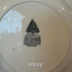Johnson Brothers Merry Christmas Ironstone 17pc Set Plates Gravy Boat England