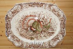 Johnson Brothers Native American Wild Turkeys Huge Turkey Platter, 20 1/2 S21