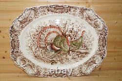 Johnson Brothers Native American Wild Turkeys Huge Turkey Platter, 20 1/2 S21