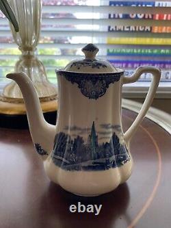 Johnson Brothers OLD BRITAIN CASTLES Blue Demitasse 6 MINI Coffee Pot withLid