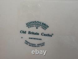 Johnson Brothers OLD BRITAIN CASTLES PINK 1883 Set of 4 Accent Dinner Plates