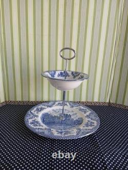 Johnson Brothers Old Britain Castles Blue 4 Piece Tier Server
