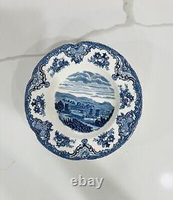 Johnson Brothers Old Britain Castles Blue & White (11) Dinner Plates (7) Bowls