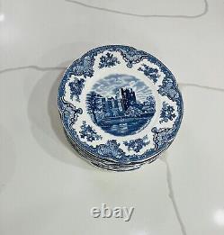 Johnson Brothers Old Britain Castles Blue & White (11) Dinner Plates (7) Bowls