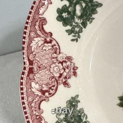 Johnson Brothers Old Britain Castles Christmas Tree Salad Plates Set of 4 RARE