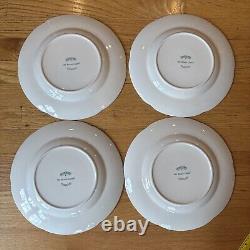 Johnson Brothers Old Britain Castles Christmas Tree Salad Plates Set of 4 RARE