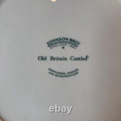 Johnson Brothers Old Britain Castles Christmas Tree Salad Plates Set of 4 RARE