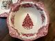 Johnson Brothers Old Britain Castles Pink Christmas Round Vegetable Bowl Rare