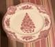 Johnson Brothers Old Britain Castles Pink Christmas Tree 12 Serving Platter Euc