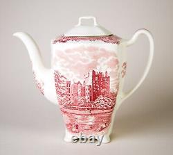 Johnson Brothers Old Britain Castles Pink Coffee Pot & Lid Made in England