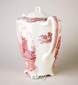 Johnson Brothers Old Britain Castles Pink Coffee Pot & Lid Made in England