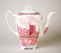 Johnson Brothers Old Britain Castles Pink Coffee Pot & Lid Made in England