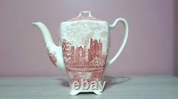 Johnson Brothers Old Britain Castles Pink Coffee / Teapot Pink No Crown England