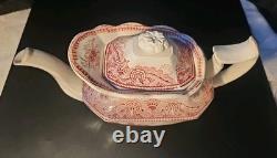 Johnson Brothers Old Britain Castles Pink Teapot & Lid Transferware Large VTG