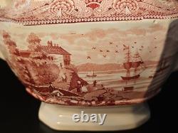 Johnson Brothers Old Britain Castles Pink Teapot & Lid Transferware Large VTG