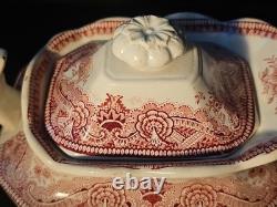 Johnson Brothers Old Britain Castles Pink Teapot & Lid Transferware Large VTG