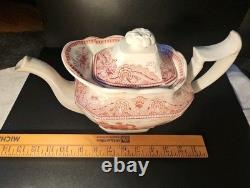 Johnson Brothers Old Britain Castles Pink Teapot & Lid Transferware Large VTG