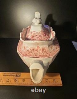 Johnson Brothers Old Britain Castles Pink Teapot & Lid Transferware Large VTG