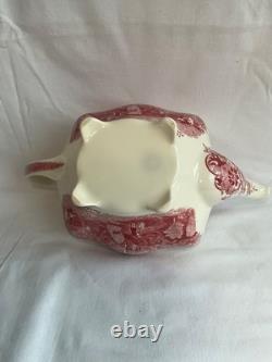 Johnson Brothers Old Britain Castles Pink Teapot Sugar Bowl with Lid Creamer NOS